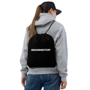 Mochila con cordones estilo casual Reanimeitor - Color Negro