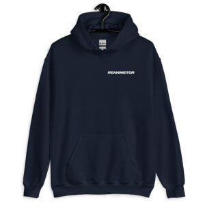 Sudadera Capucha Azul - Logo Blanco
